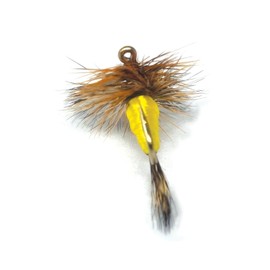 Creative Angler Humpy Classic Trout Dry Fly Fishing Flies - 1 Dozen. A Variety of Colors to Choose from - Green, Red, and Yellow (Yellow, 14)