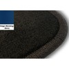 Navy Blue Edge Custom Fit Front Carpet Floor Mat, Black,