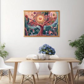 Naturelish Tree of Life Puzzles for Adults 1000 Pieces, Difficult Challenging Unique Puzzle for Adults, 6 Colors on Back Jigsaw Puzzles, Puzzle Size 26.6x19.2