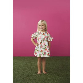 Mud Pie girls Short Sleeves Dress, Berry, 4T US