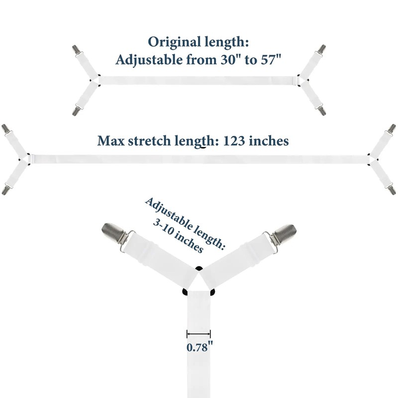 Consss Bed Sheet Straps, Adjustable Durable Bed Sheet Holder Straps