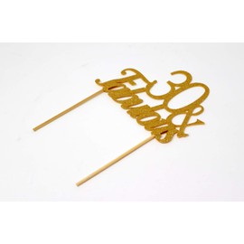 Decoración para tarta dorada 30 y fabulosa