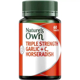 Nature's Own Nature’s Own Triple Strength Garlic + C, Horseradish Tablets 60 pack