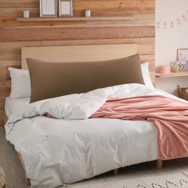 sourcing map Soft Brushed Microfiber Body Pillow Cover with Zipper Closure, Bolster Pillow Cases Long Pillow Cases for Body Pillow Coffee 20"x60" (5ft)