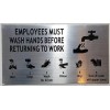 BUILDINGSIGNS.COM Restaurant Restroom Signs Set (Brush Aluminium, 3 Signs !!!)-REF24-102
