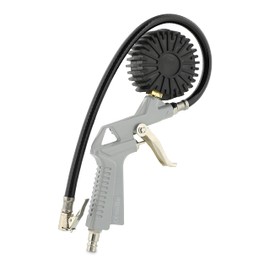 ABAC 5 Piece Air Inflator Kit for G-811TI Compressor, Includes Tyre Inflator with Pressure Gauge, Air Gun, 5m Spiral Hose, 3 Valve Adapters, Max Pressure 8 Bar
