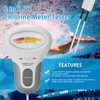 Zunate 2-in-1 Chlorine pH Meter for Swimming Pools, Water Tester