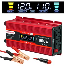 NAOEDEAH Car Power Inverter 12v to 110v 1000W/2000W(Peak) Power Inverters for Vehicles Truck Home with Dual AC Outlets and 5V USB Charging Port inversor de corriente 12v a 110v (650W)