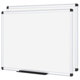 VIZ-PRO Magnetic Whiteboard/Dry Erase Board, 48 X 36 Inches, Pack of 2