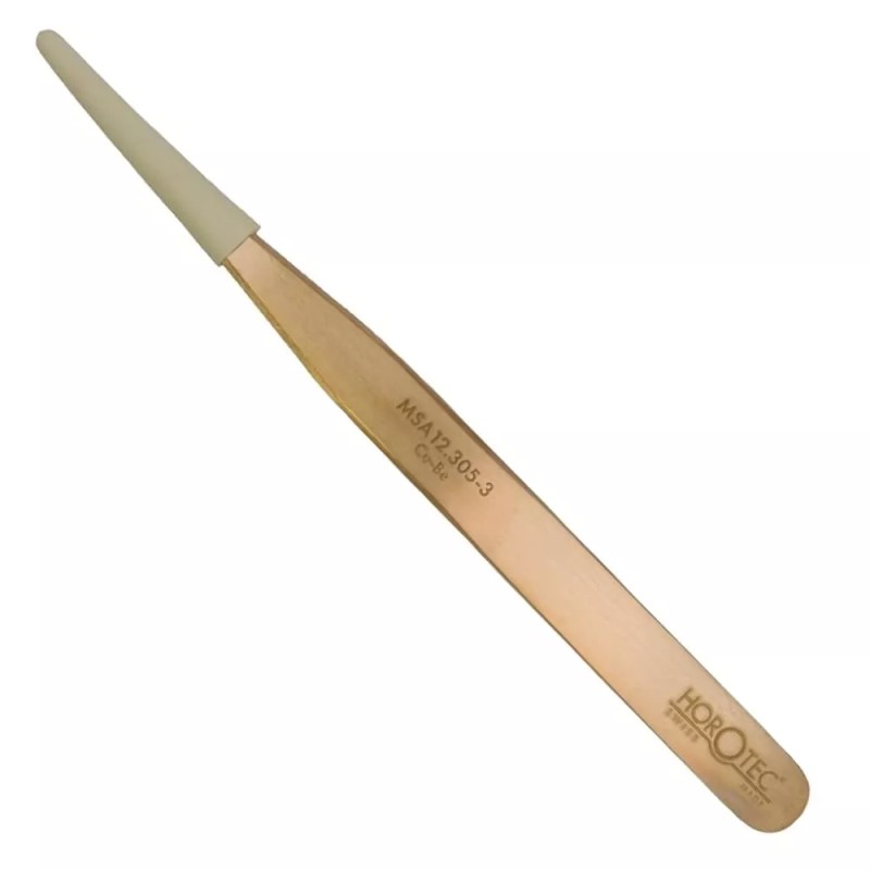 Horotec MSA12.305-3 precision tweezer in beryllium copper, Anti-Magnetic, 120 mm