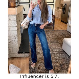 GRAPENT Size 14 Womens Jeans Womens Jeans Size 12 Wide Leg Trouser Jeans for Women 90S Jeans Woman Women Business Casual Outfits Flared Jeans Y2K Indigo SkyBlue Size Large US Size 12 to Size 14