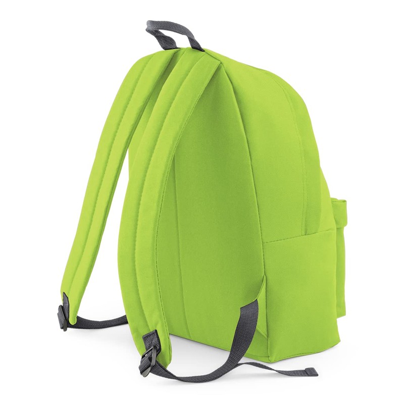 BagBase BG125J Junior Fashion Backpack - Lime Green/Graphite Grey