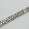 AEAOA 3 Rows 1 Yards Crystal Rhinestone Close Chain Trim