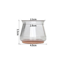 Silica Gel Chair Leg Cover 16 Silica Gel Chair Leg Cover Protective Cover Silent Reinforced Felt Anti-Slip Wear-Resistant Bench Leg Table Leg Table Leg Mat Protection Wood Floor or Tile Floor