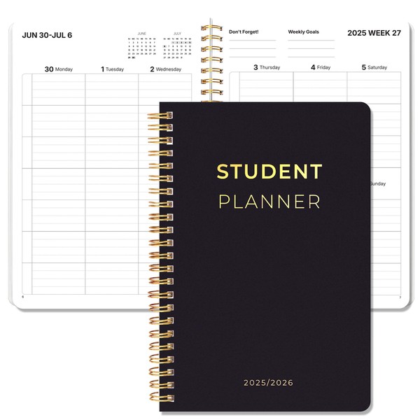 Student Planner 2025-2026 – Academic Weekly & Monthly School Organizer,