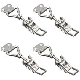 Senfei 90 Degree Right Angle Adjustable Buckle 304 Stainless Steel Vertical Quick Clamp Box Buckle Latch Clamp , 4 Pieces.
