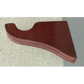 Support bracket for a 1-3/8" wood pole - 1 pair (Mahogany)
