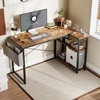 Grandder L Shaped Computer Desk with Reversible Shelves, 40 Inch
