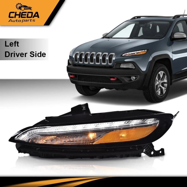 CHEDA Fit For 2014-2018 Jeep Cherokee LED DRL Parking Light