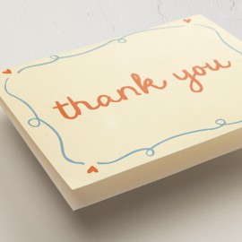 Minted Thank You Cards Pack, Set of 10, Folded Thank You Cards with Envelopes, Blank Card, Hand Drawn Design, Luxurious Paper, Designed by Independent Artists, Baby Shower, Teacher, or Everyday Use