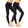 No Nonsense Women's Cotton Legging, New Black/Black-2 Pair Pack
