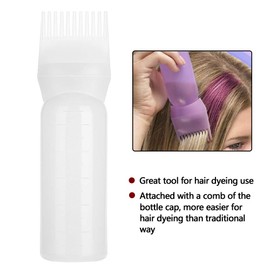 Hair Dye Bottle Brush, 3 Colours Hair Dye Bottle Hair Dye Comb Applicator Shampoo Hair Colour Oil Comb Applicator Tool Root Comb Applicator (White)