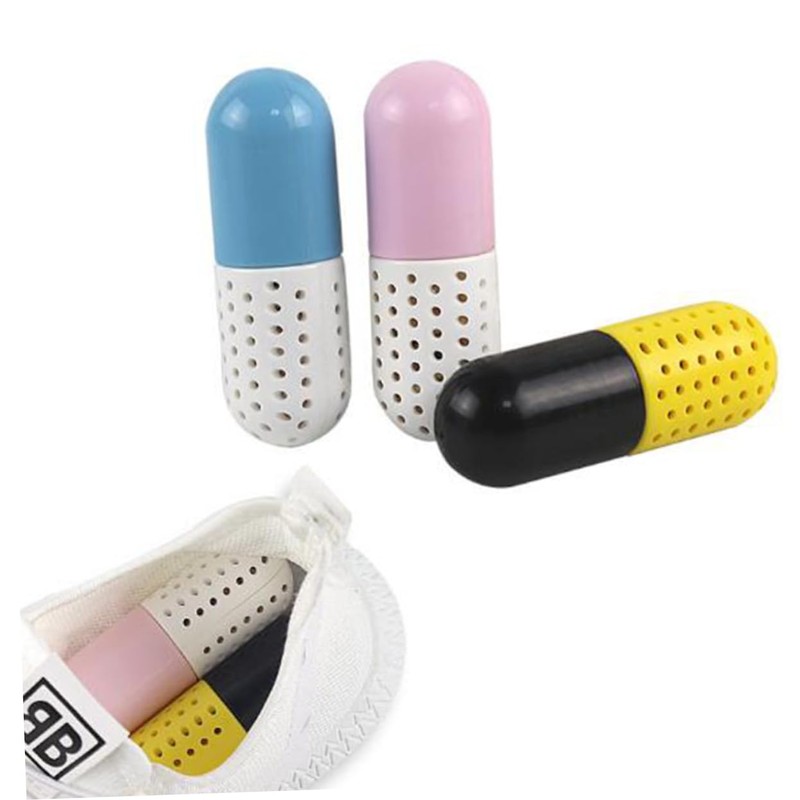 FOMIYES 3pcs Shoes Capsule Shaped Deodoriser Moisture Absorbing Agent for