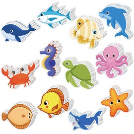 Zhanmai 1200 Pcs Ocean Animal Sticky Notes Under The Ocean Theme Party Favor Gift Memo Notepads Sea Animal Mini Notepads Gift