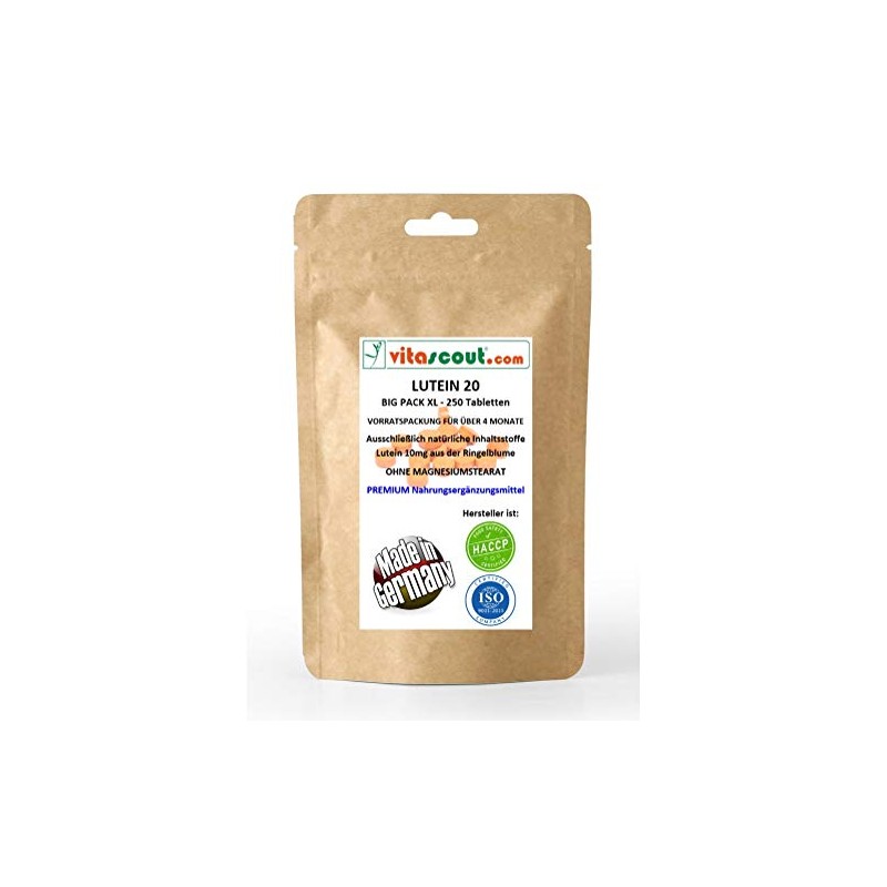 Vitascut® Lutein 20 II 250 Tablets of 10 mg for