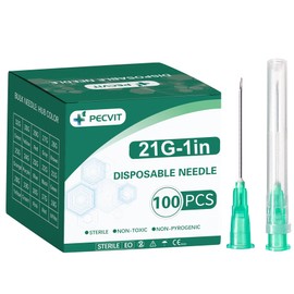 100Pack 21Ga 1 inch Luer Lock Lab Dispensing Accessories for Measuring,Refilling Inks