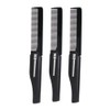 3Pcs Portable Folding Comb Black Pocket Beard Comb Convenient Travel