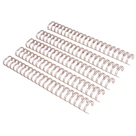RAYSON 1" Rose Gold Wire Binding Spines, 21 Holes, 2:1 Pitch, Double Loop Binding Wires for Letter Size, Holds up to 240 Sheets, Pack of 50
