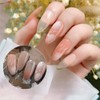 Chisafly Nail Stickers Flower White Petals Transparent Cherry Blossom Nail