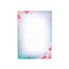 Writing Paper Motif Nature Exotic Flowers Letter Pad for Girls