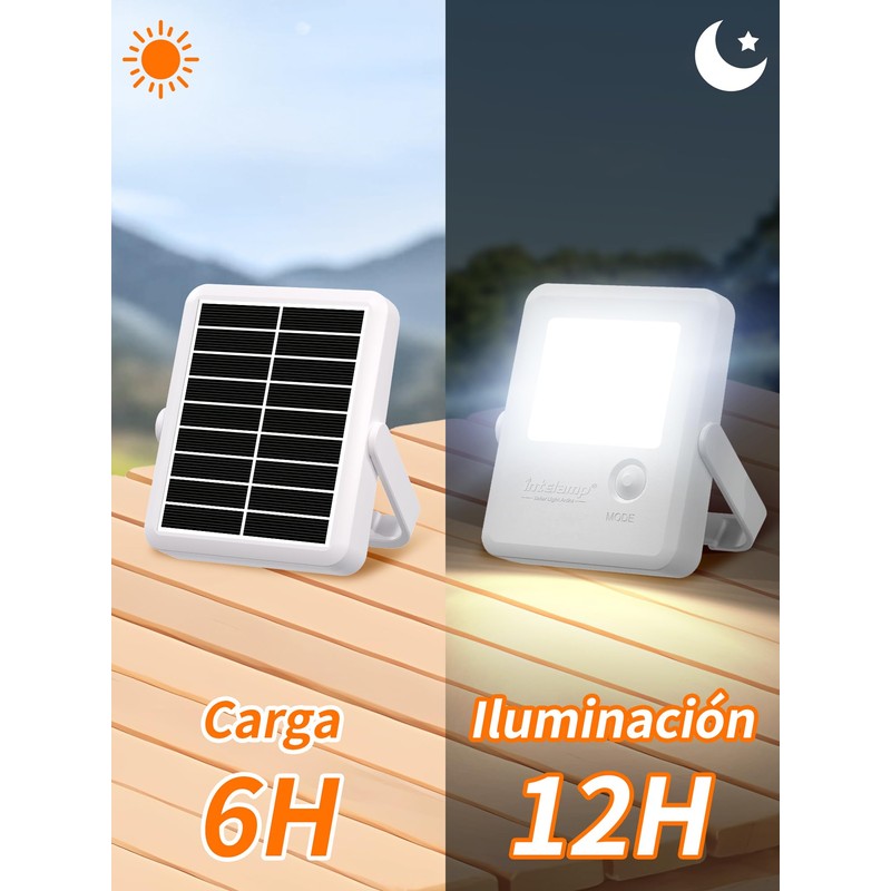 intelamp Solar Lights Outdoor Portable Bright Solar Light for Camping,