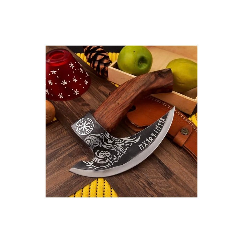 New Viking Pizza Cutter Axe Viking Hatchet Pizza Axe (Skull