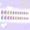 Kawyehu 72PCS Press on Nails for Kids 3 PACK Almond