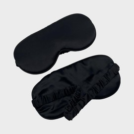 Premium Silk Sleeping Mask - Ultra-Soft, Lightweight & Hypoallergenic for Ultimate Comfort & Relaxation - Perfect for Travel, Naps, and Bedtime (Black)