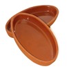 Handmade Oval Clay Pan Set of 2, Terracotta Pots for