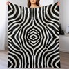 Home Soft Products Zebra Blanket Symmetrical Pattern Animal Hunting Style