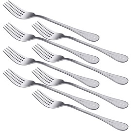 Sourcingmap Dinner Forks Set of 8 Stainless Steel Forks 7 Inches Length Household Fruit Salad Dessert Steak Fork Tableware