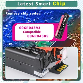 C230 C235 Toner Cartridge (with Chip) for Xerox,Replacement 006R04393 High-Yield 4500 Pages Ink Cartridge,Compatible with Xerox C235DNI/C230DNI Color Printer 006R04385 Standard Capacity (Magenta)