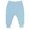 Organic Cotton Rib-Knit Baby Sleep Pants - Blue, 3-6 MTHS