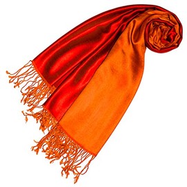 Lorenzo Cana Luxury Pashmina Women's Reversible Scarf 70% Silk 30% Viscose Scarf 70 x 190 cm Two Tone Scarf Wrap Shawl Reversible Double Face - 70 x 190 cm