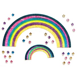 Körper Juwelen Pride Regenbogen Aufkleber Sterne Glitzerstein PRF09