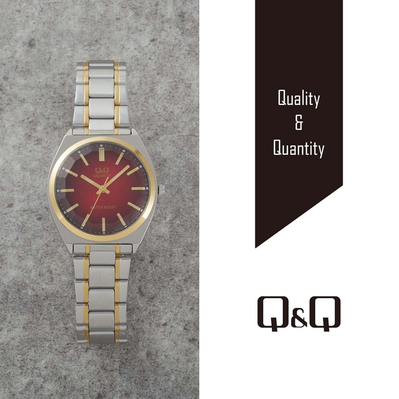 Citizen Q&Q QB78 Analog Wristwatch, Waterproof, Metal Band, and Others,