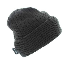 Milani Thinsulate 40 Gram Insulated Winter Beanie Hat (Solid Charcoal Grey)
