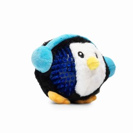 Flourish Pets 2 in 1 Multiple Layer Winter Dog Toy with Non-Toxic Reinforced Double Stitched Soft Fabric with Squeaky Ball, Multiple Layers for Your Dog to Enjoy (Penguin 3.5")