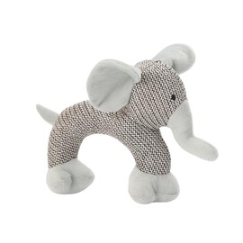 Woozapet Minimalist Squeaky Plush Interactive Dog Toy (Elephant)