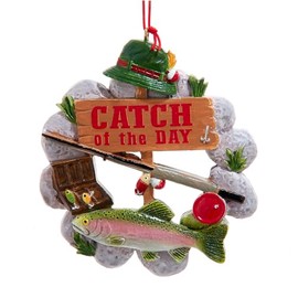 Kurt Adler 4 Inch Catch of The Day Fishing Ornament